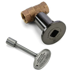 HPC Fire Decorative Key Valve Kit, Angled or Straight, 1/2" or 3/4"