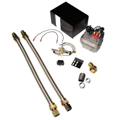 Fireplace Parts & Accessories HPC Fire MVK-HC High Capacity Millivolt Valve Kit, 230K BTU
