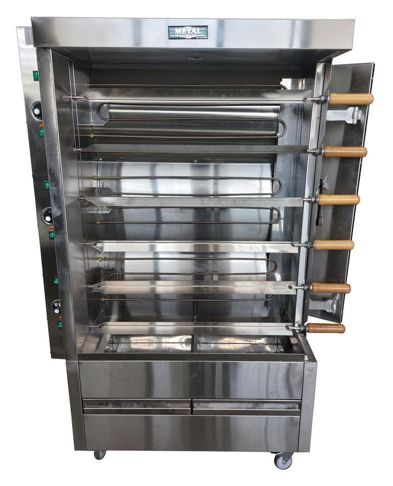 Metal Supreme FRE6VE Electric Chicken Rotisserie Oven - 30 Chicken Capacity