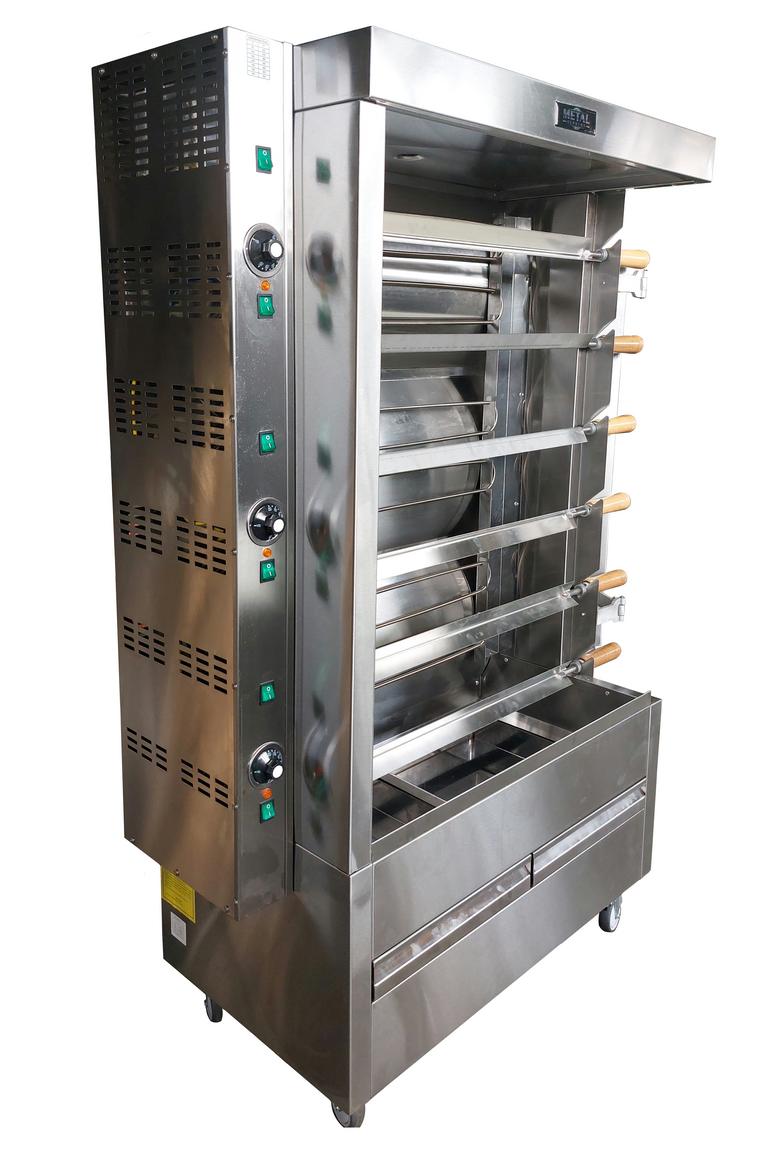 Metal Supreme FRE6VE Electric Chicken Rotisserie Oven - 30 Chicken Capacity