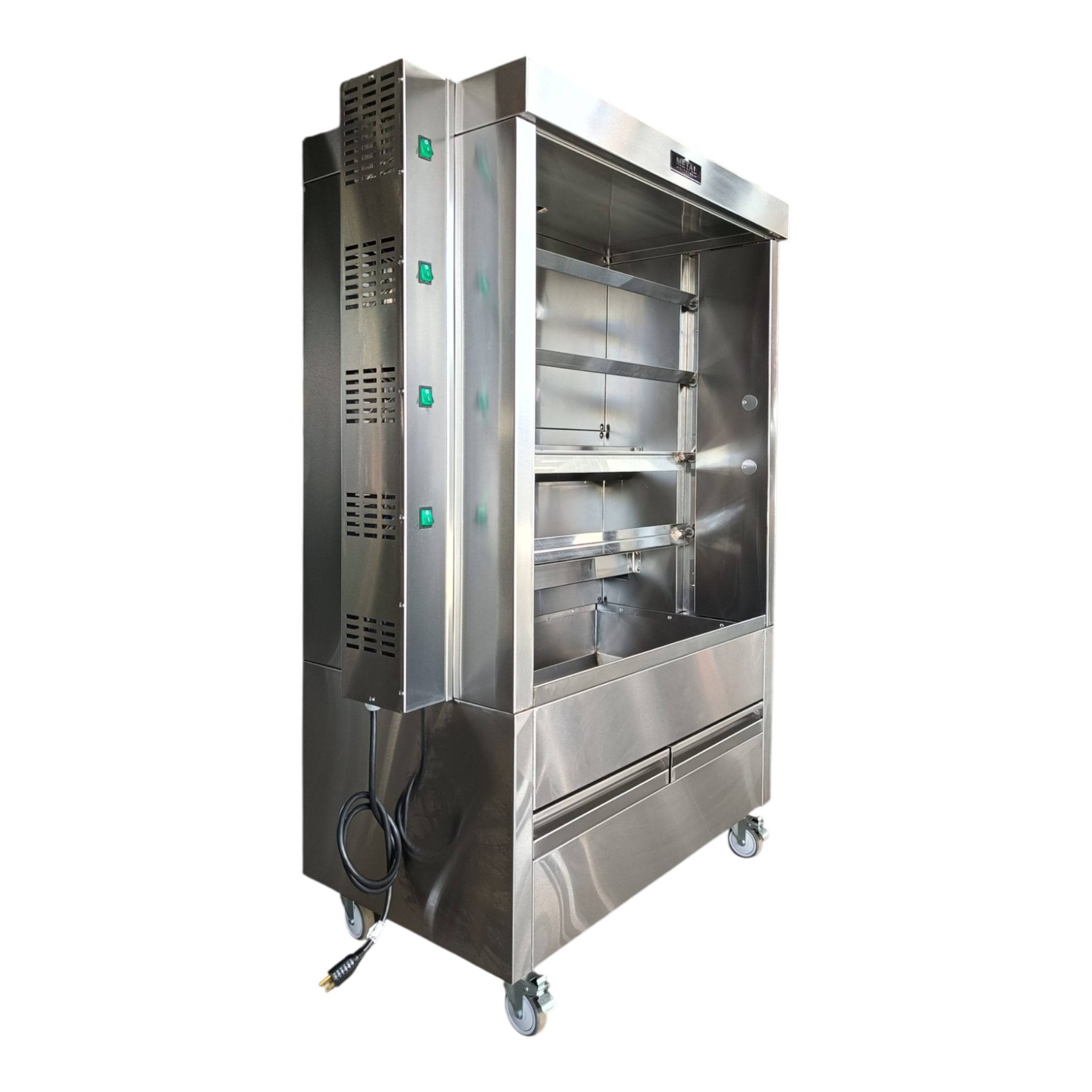Metal Supreme FRG4VE Gas Chicken Rotisserie Oven - 20 Chicken Capacity, 70,000 BTU