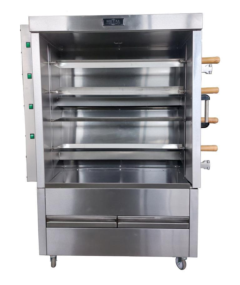 Metal Supreme FRG4VE Gas Chicken Rotisserie Oven - 20 Chicken Capacity, 70,000 BTU