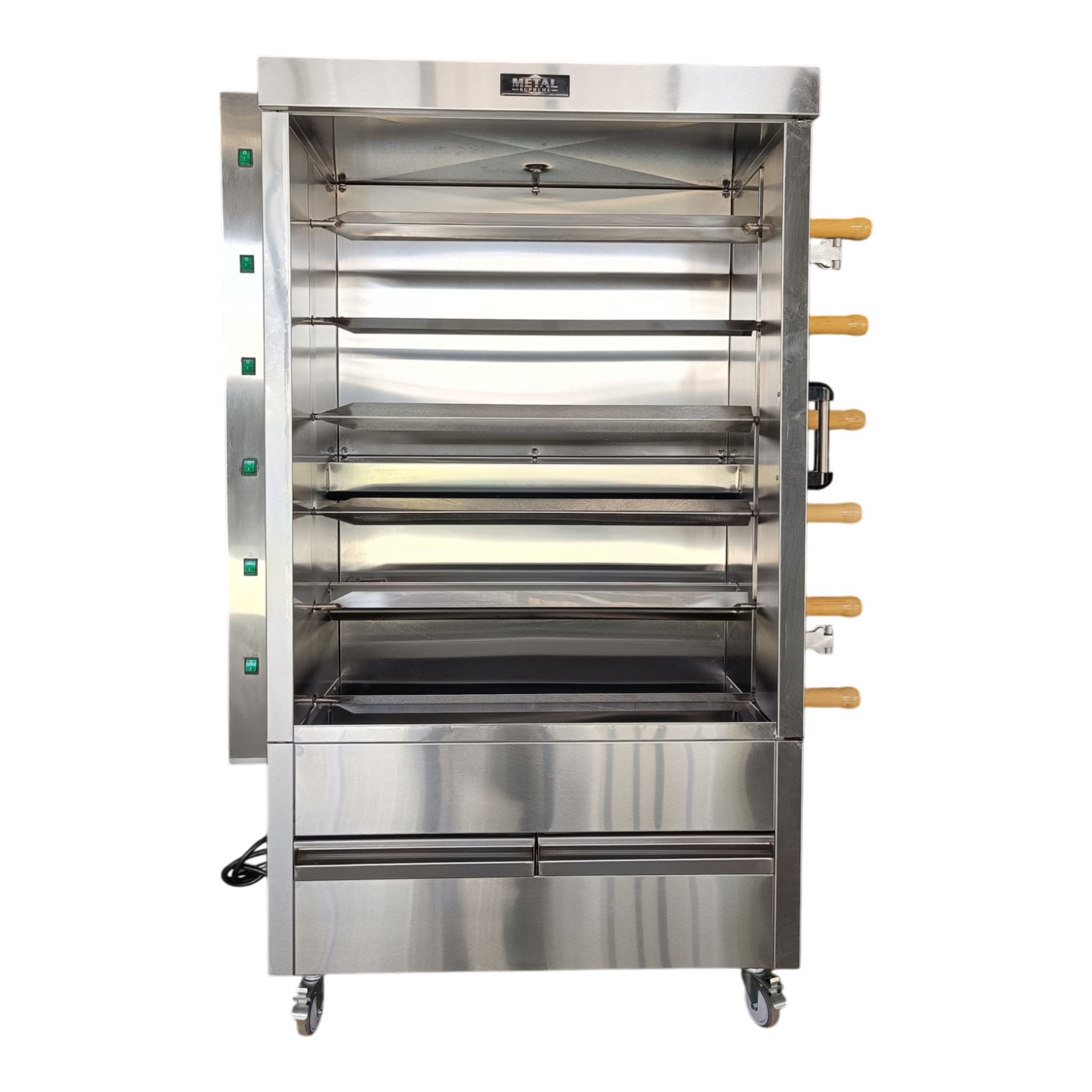 Metal Supreme FRG6VE Gas Chicken Rotisserie Oven (LP), 30-Chicken Capacity, 105,000 BTU