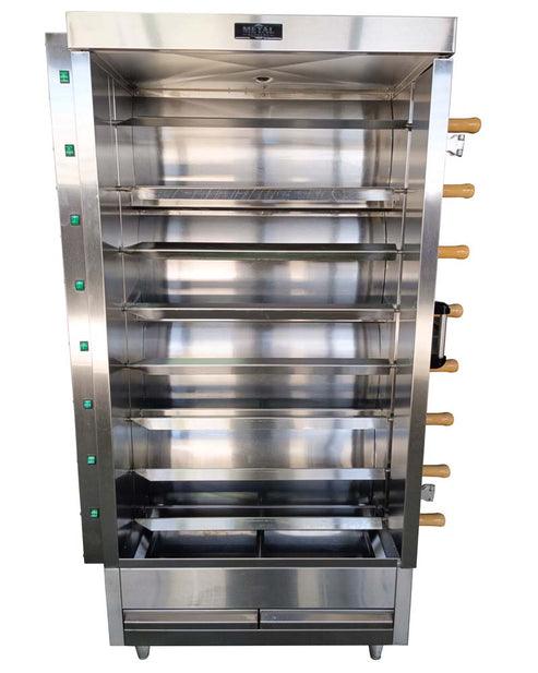 Metal Supreme FRG8VE Gas Chicken Rotisserie Oven - 40 Chicken Capacity, 105,000 BTU, LP