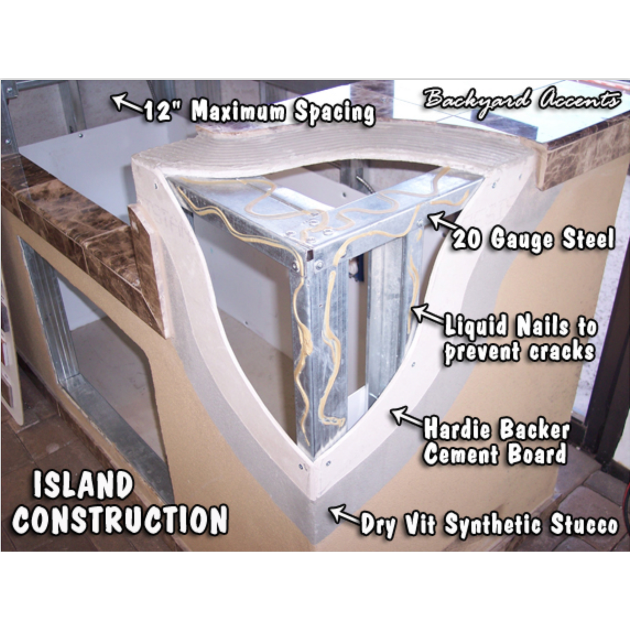 Outdoor Kitchen Islands-KoKoMo Aruba BBQ Island With 12' x 12' Pergola Built-In BBQ Grill Aruba12x12Canopy