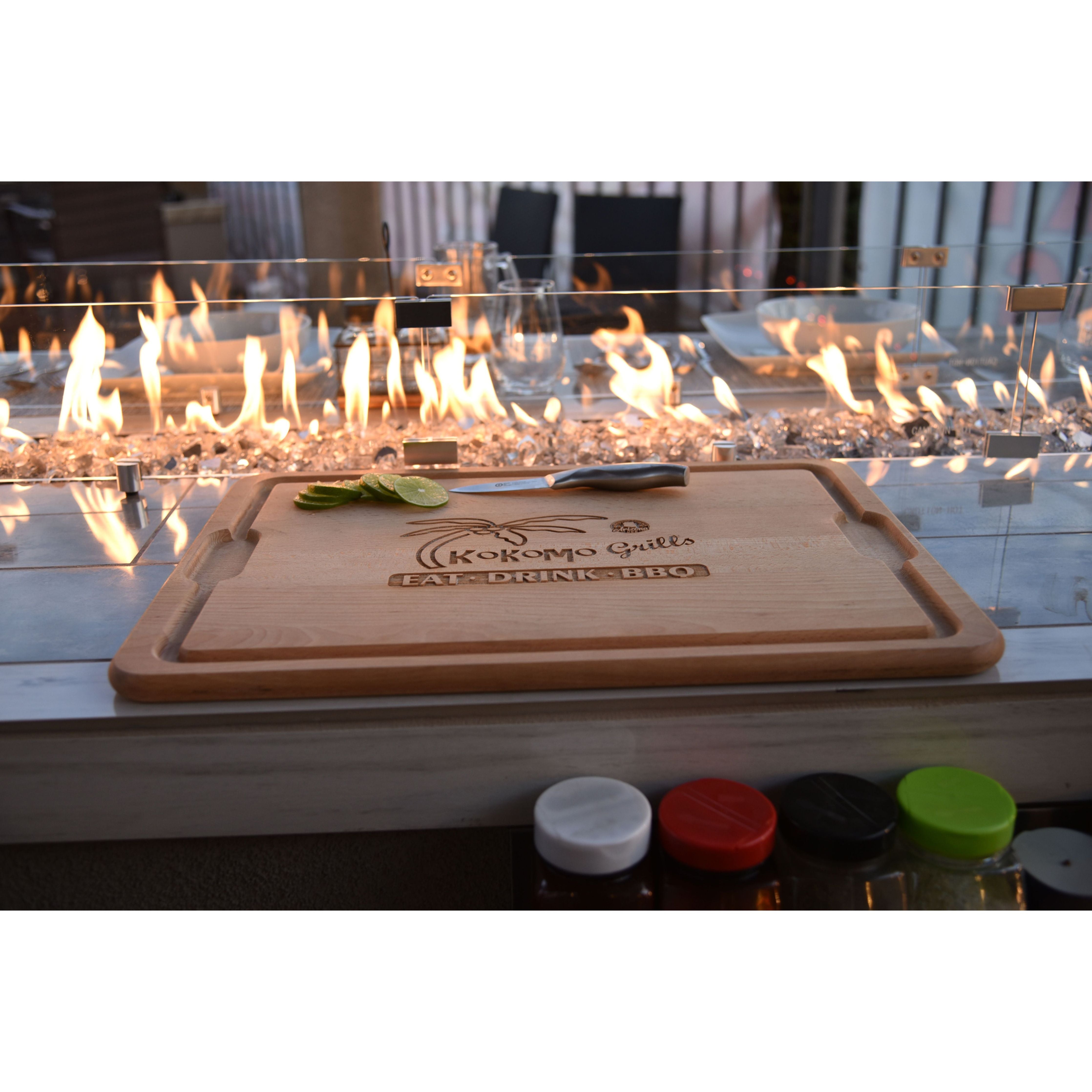 Outdoor Kitchen Islands-KoKoMo Best Outdoor Kitchen Bermuda BBQ Island with TV Bermuda