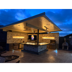 Outdoor Kitchen Islands-KoKoMo Luxury Outdoor Kitchen BBQ Grill Island Lux-Outdoor-Kitchen-Grill