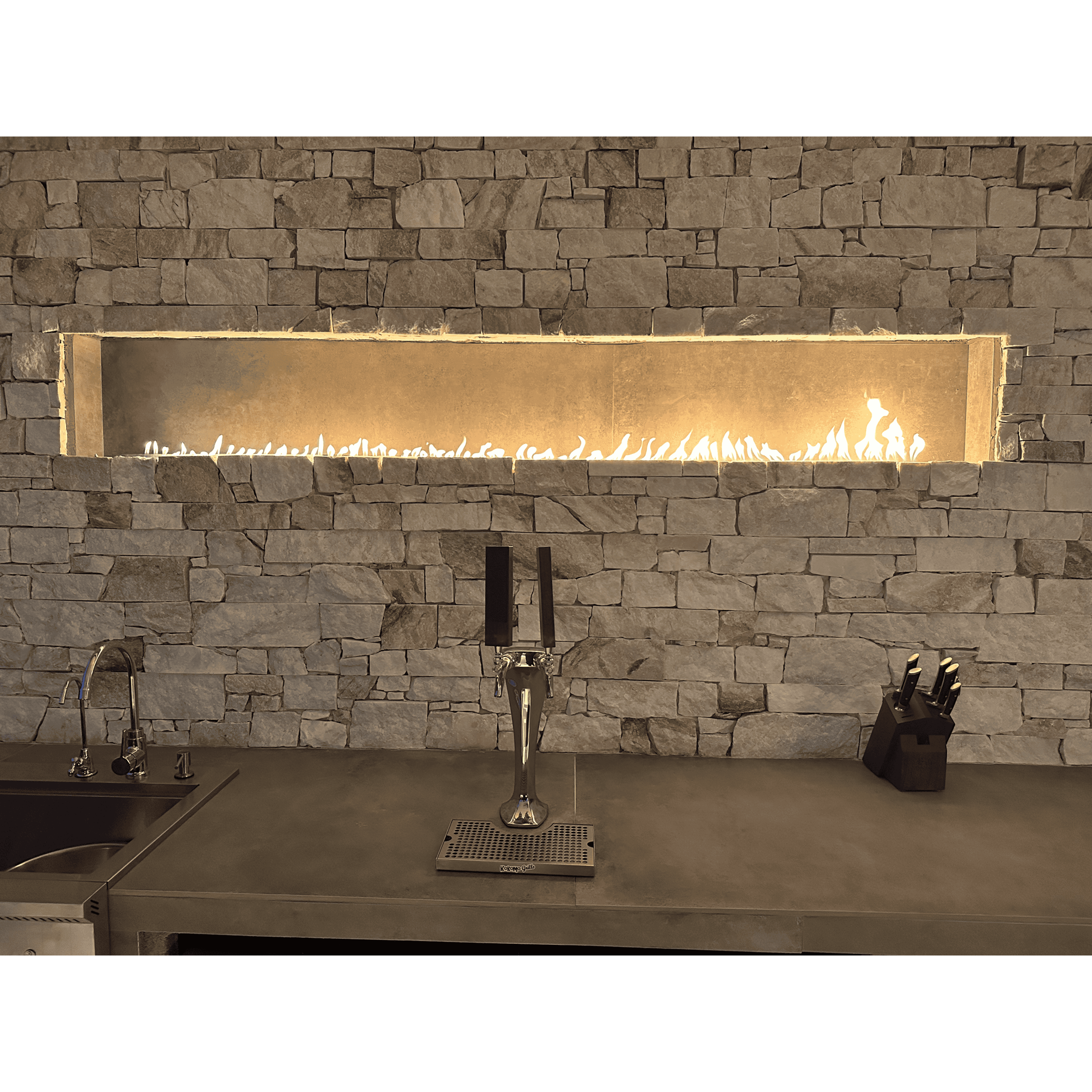 Outdoor Kitchen Islands-KoKoMo Luxury Outdoor Kitchen BBQ Grill Island Lux-Outdoor-Kitchen-Grill