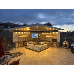 Outdoor Kitchen Islands-KoKoMo Luxury Outdoor Kitchen BBQ Grill Island Lux-Outdoor-Kitchen-Grill