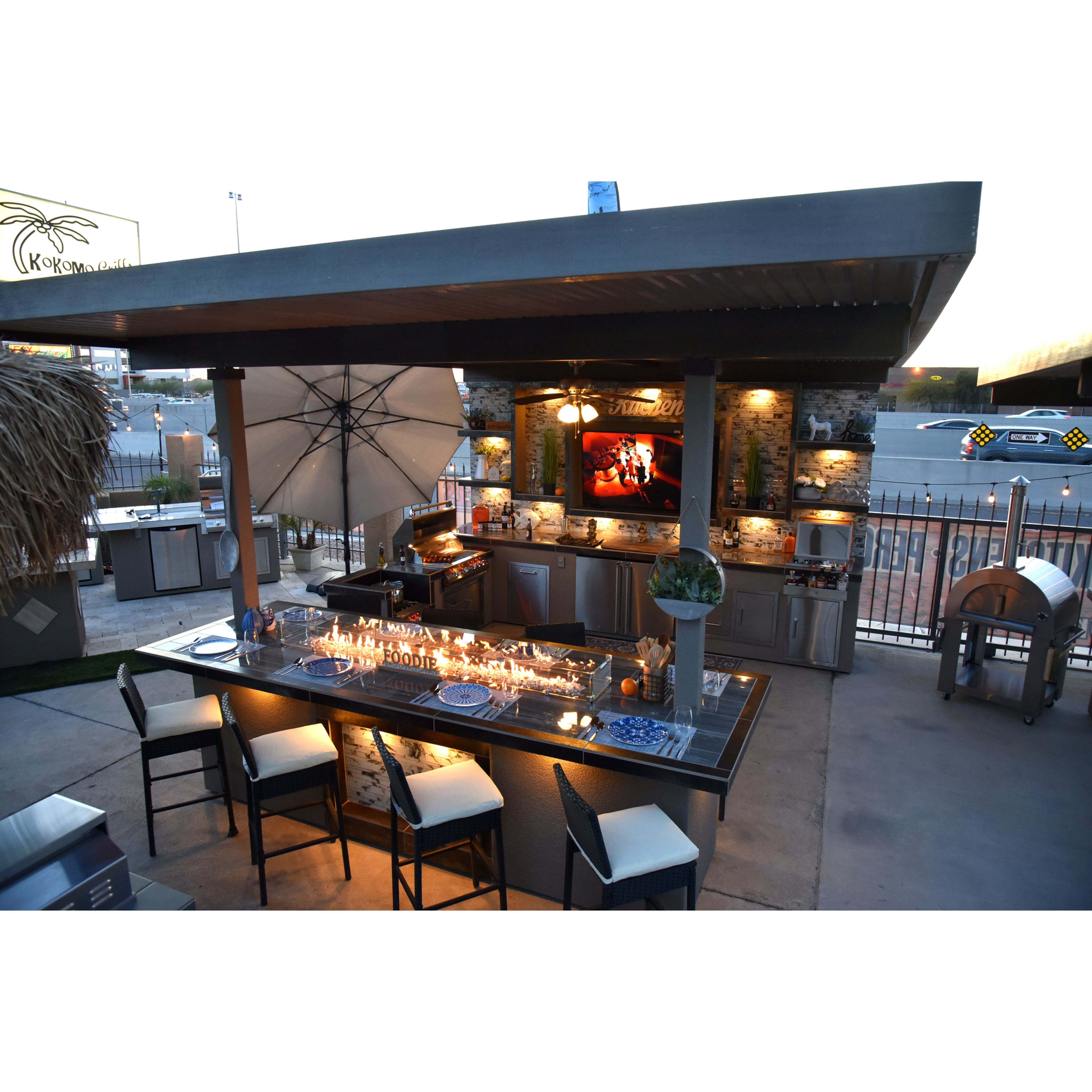 Outdoor Kitchen Islands-KoKoMo Outdoor Kitchen Montego Model BBQ Island BBQ Grill Montego