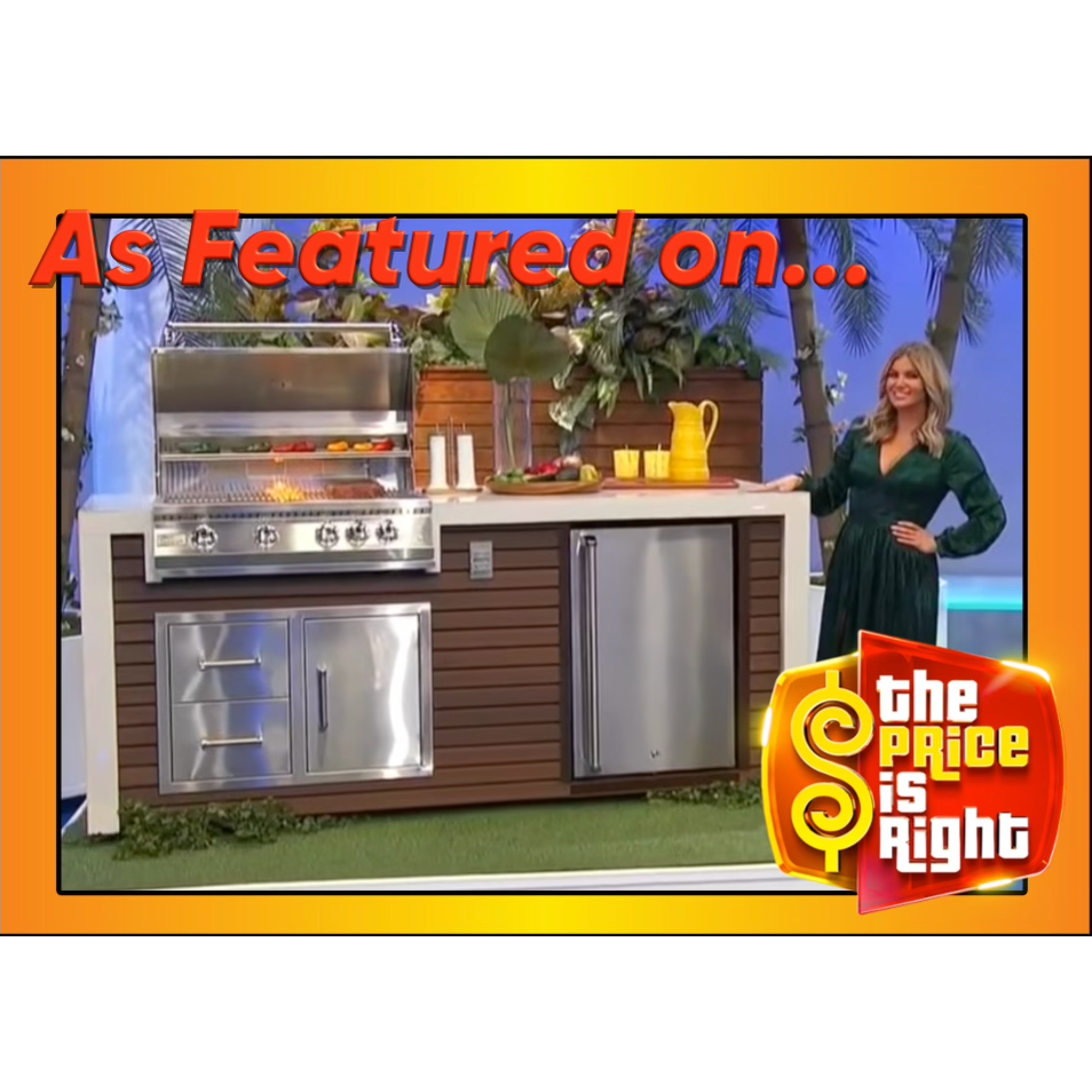 Outdoor Kitchen Islands-KoKoMo Professional Shiplap Outdoor Kitchen KoKoMo Grill With Waterfall Edge KOK-PSOKKGWWE