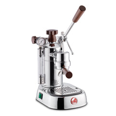 La Pavoni PCW-16 Professional Lever Espresso Machine - Chrome with Wood