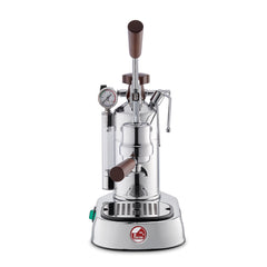 La Pavoni PCW-16 Professional Lever Espresso Machine - Chrome with Wood