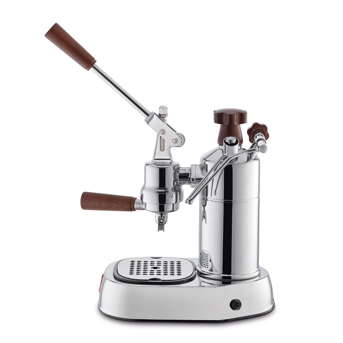 La Pavoni PCW-16 Professional Lever Espresso Machine - Chrome with Wood