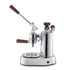 La Pavoni PCW-16 Professional Lever Espresso Machine - Chrome with Wood