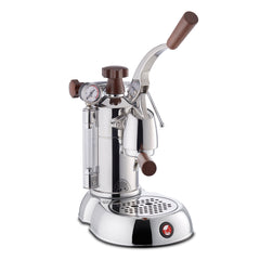 La Pavoni Stradivari 16 Cup Professional Lever Espresso Machine - Chrome with Wood (PSW-16)