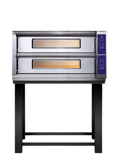 Electric Pizza Oven Ampto Electric Pizza Oven, Double Deck, (12) 14 In. Pizzas, 840°F, 16.3 kW, PZA-12US