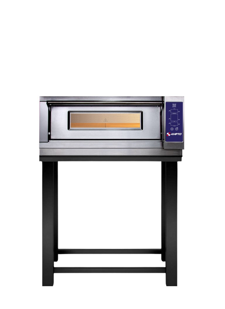Electric Pizza Oven Ampto Electric Pizza Oven, Single Deck, (4) 12 In. Pizzas, 840°F, 4.2 kW, PZA-4US
