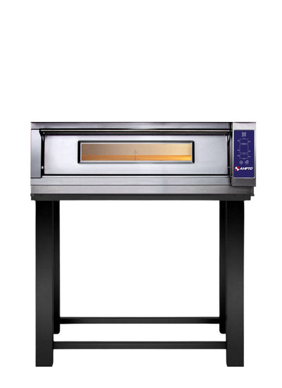 Electric Pizza Oven Ampto Electric Pizza Oven, Single Deck, (6) 14 In. Pizzas, 840°F, 8.2 kW, PZA-6US