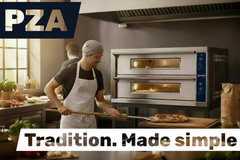 Electric Pizza Oven Ampto Electric Pizza Oven, Double Deck, (12) 14 In. Pizzas, 840°F, 16.3 kW, PZA-12US