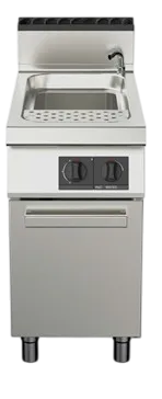 Pasta Cookers-AMPTO 90CPE45 Electric Pasta Cooker, 12-Gallon 1-Tank