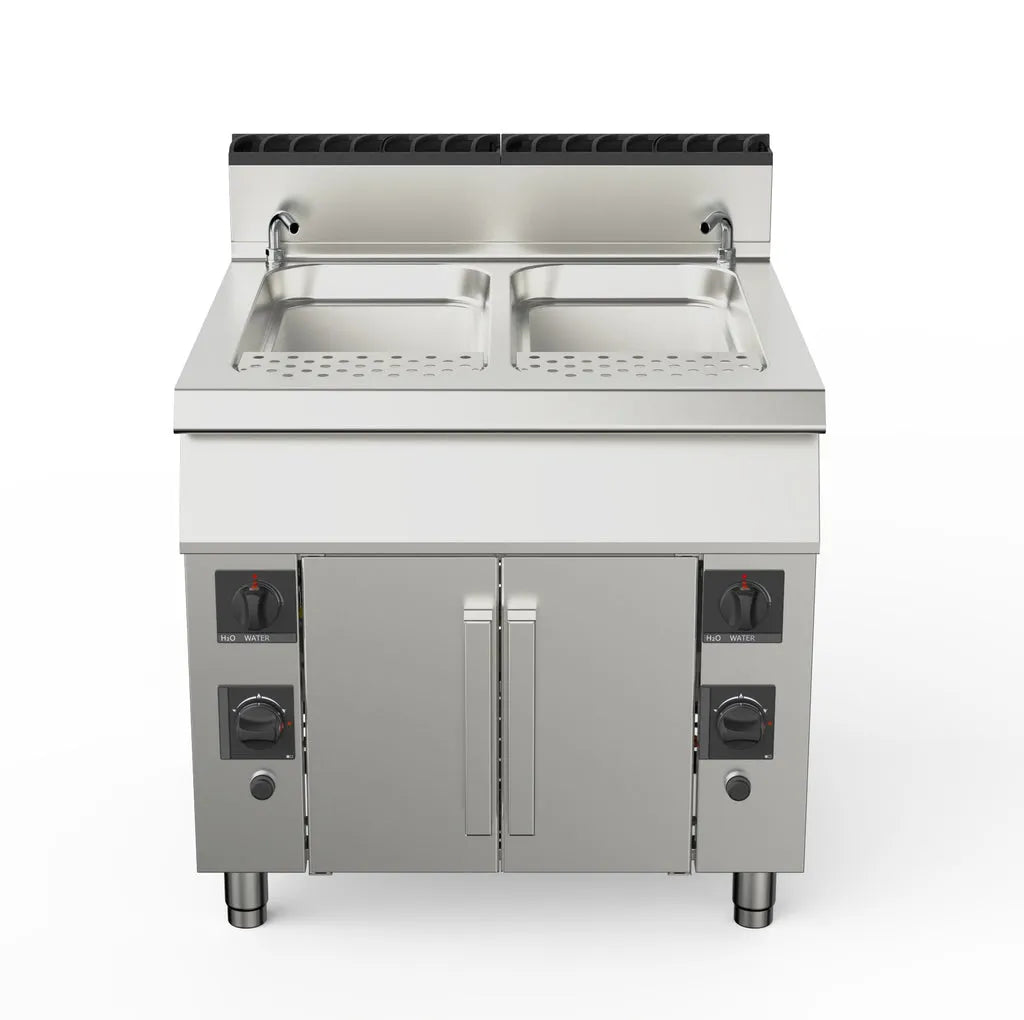 Pasta Cookers-AMPTO 90CPG90 PLUS Gas Pasta Cooker, 2 Tank Dual Burner