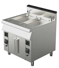 Pasta Cookers-AMPTO 90CPG90 PLUS Gas Pasta Cooker, 2 Tank Dual Burner