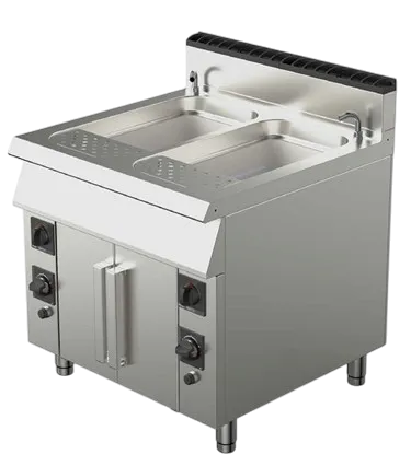 Pasta Cookers-AMPTO 90CPG90 PLUS Gas Pasta Cooker, 2 Tank Dual Burner