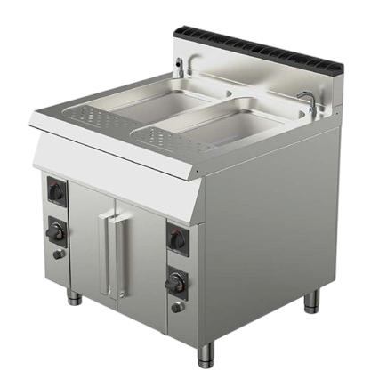 Pasta Cookers-Ampto 90CPG90 PLUS- Pasta cooker Gas, 2 Tank, dual burner