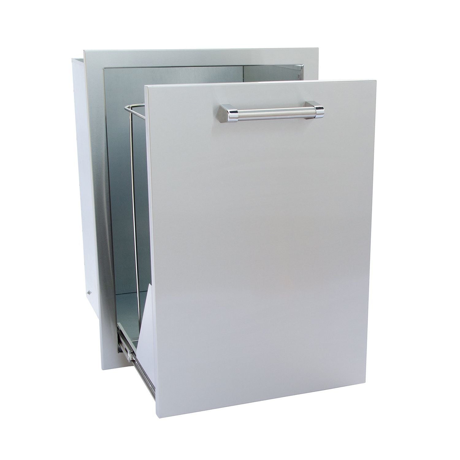 Pull-Out Trash Systems-KoKoMo Outdoor Kitchen Stainless Steel Trash/Propane Pull-Out KO-TRHD