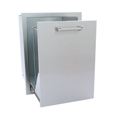 Pull-Out Trash Systems-KoKoMo Outdoor Kitchen Stainless Steel Trash/Propane Pull-Out KO-TRHD