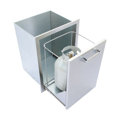 Pull-Out Trash Systems-KoKoMo Outdoor Kitchen Stainless Steel Trash/Propane Pull-Out KO-TRHD