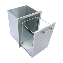 Pull-Out Trash Systems-KoKoMo Outdoor Kitchen Stainless Steel Trash/Propane Pull-Out KO-TRHD