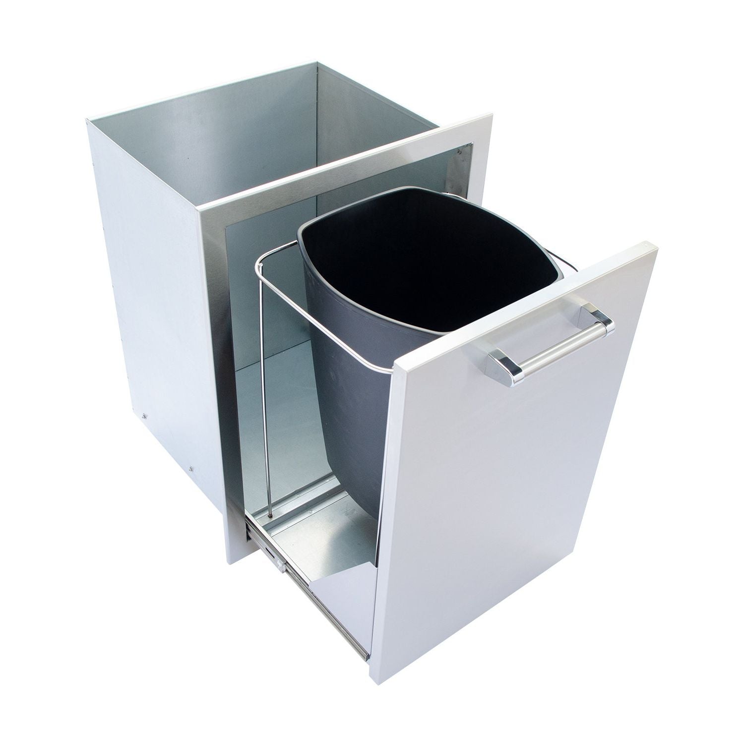 Pull-Out Trash Systems-KoKoMo Outdoor Kitchen Stainless Steel Trash/Propane Pull-Out KO-TRHD