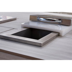 Pull-Out Trash Systems-KoKoMo Trash Chute and Cutting Board for BBQ Island Countertop