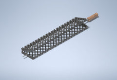Rotisserie Accessory Metal Supreme Basket-Style Rotisserie Spit for Ribs and Vegetables, 304 Stainless, RMET311
