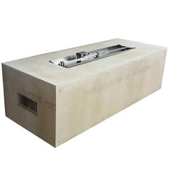 HPC Fire Rectangle Ready-to-Finish Fire Pit Kit, 60" x 24", Linear Interlink Insert