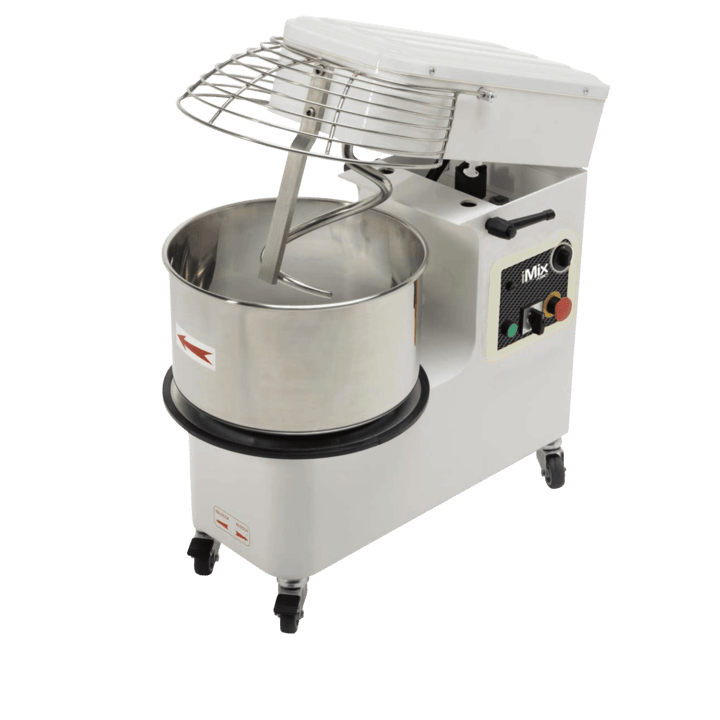 Spiral Mixers-Moretti Forni iMR44/2 Spiral Mixer 97 lbs dough. 66 lbs of flour. 52qts bowl. raising head and removed bowl. - 2 Speeds. ETL. NSF