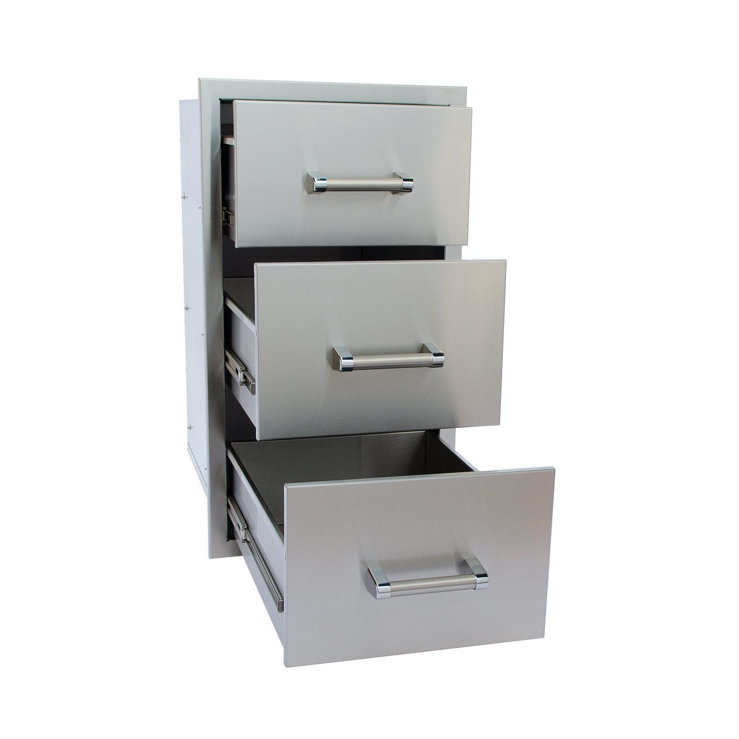 Stainless Steel Drawers-KoKoMo Outdoor Kitchen Stainless Steel Triple Drawer KO-TD18