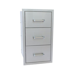 Stainless Steel Drawers-KoKoMo Outdoor Kitchen Stainless Steel Triple Drawer KO-TD18
