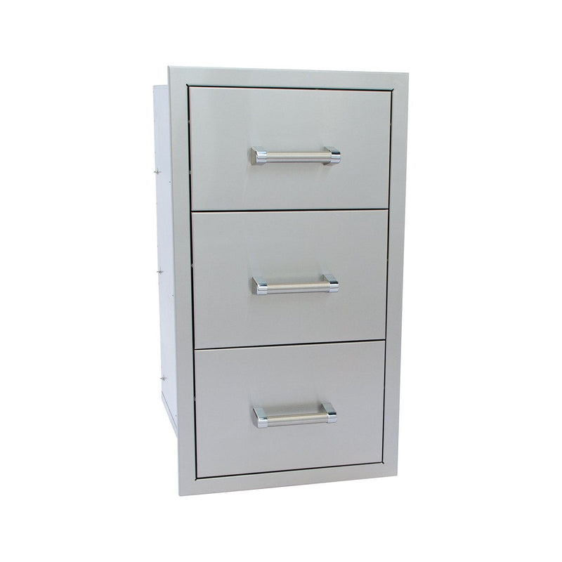 Stainless Steel Drawers-KoKoMo Outdoor Kitchen Stainless Steel Triple Drawer KO-TD18