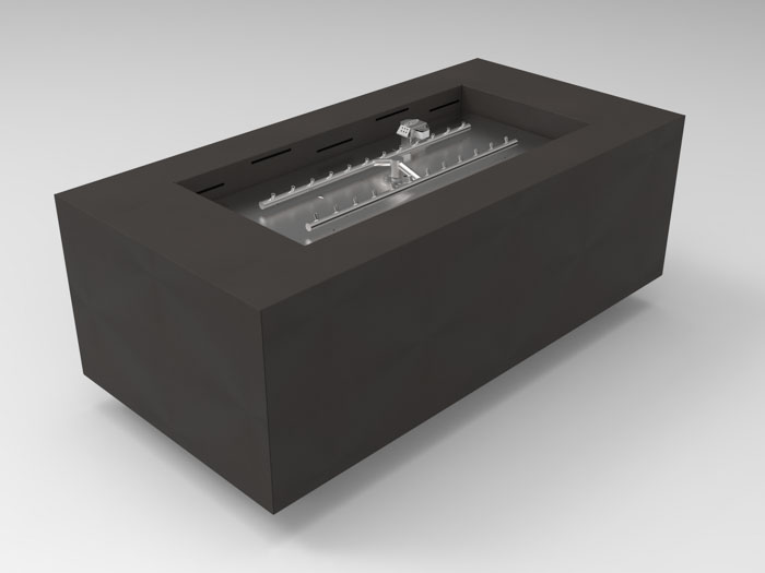 Fire Pits & Fire Tables HPC Fire Agni 48" Round Powder-Coated Steel Fire Pit with CSA Certified Insert