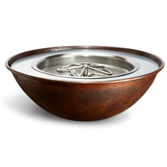 HPC Fire Copper Bowl Series Hammered Tempe Copper Fire Bowl