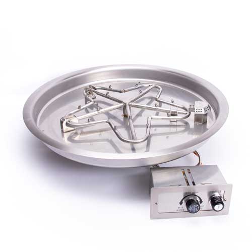 Fire Pits & Fire Tables HPC Fire Round Bowl Fire Pit Insert, 13" to 43", Electronic, Push Button or Match Lit