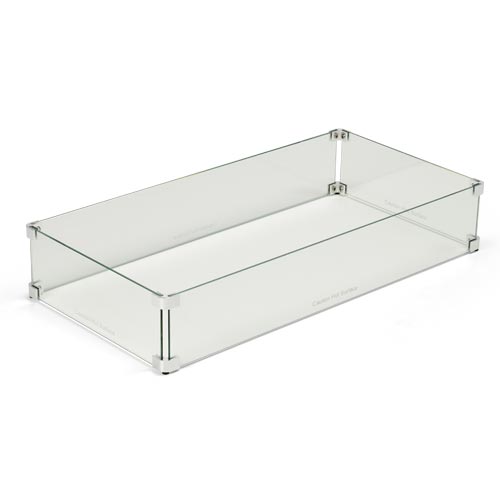 Fire Pits & Fire Tables HPC Fire Tempered Glass Wind Guard for Round, Square, Rectangle and Linear Fire Pits