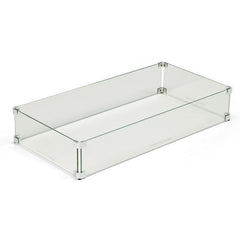 Fire Pits & Fire Tables HPC Fire Tempered Glass Wind Guard for Round, Square, Rectangle and Linear Fire Pits