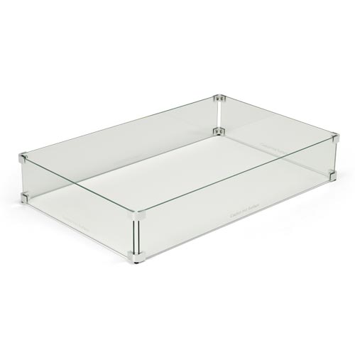 HPC Fire Tempered Glass Wind Guard for Round, Square, Rectangle and Linear Fire Pits