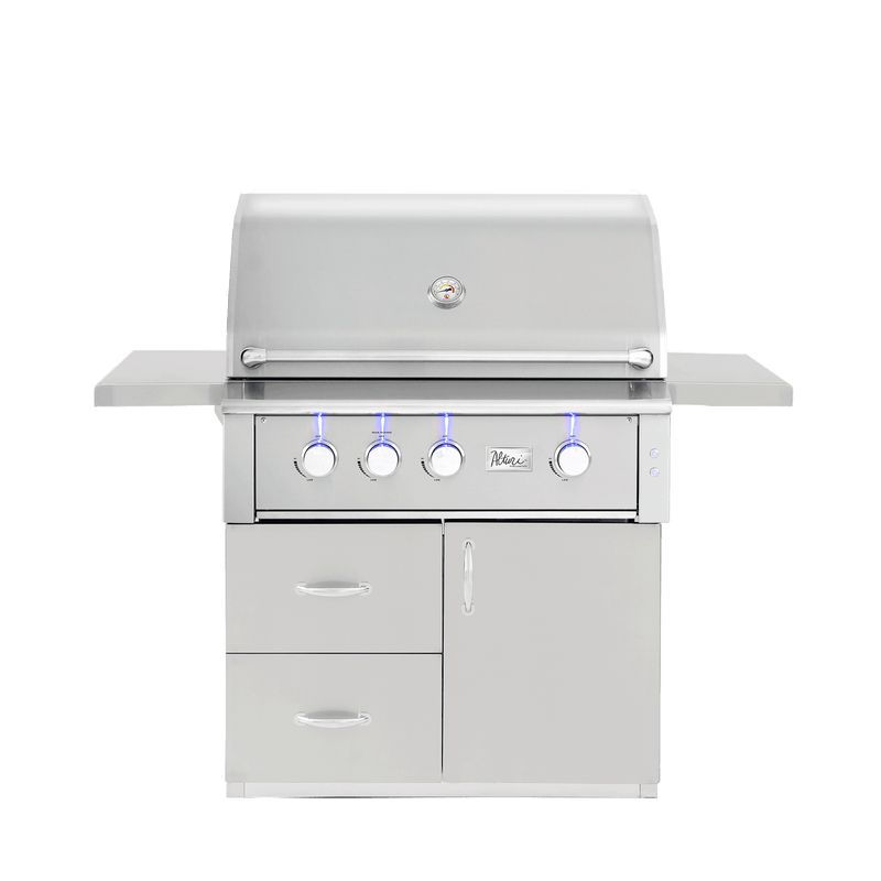 Freestanding Gas Grills American Made Grills Alturi 36" Freestanding Gas Grill, Natural Gas or Propane, CART-ALT36 + ALT36T