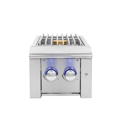 Outdoor Kitchen Appliance Modules American Made Grills Alturi Built-In Double Side Burner, LED Lighting, Lid, ALTSB2