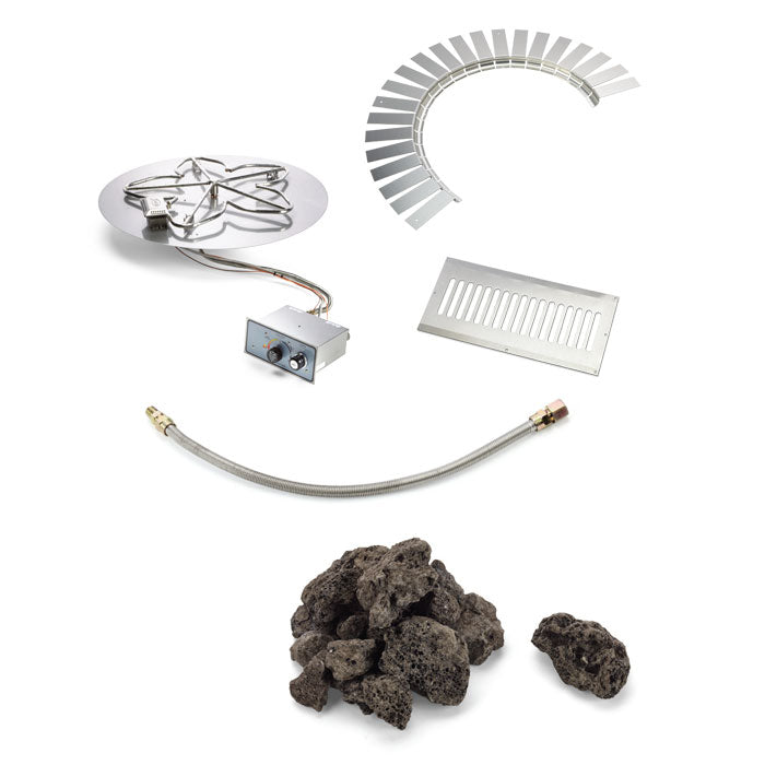 Fire Pits & Fire Tables HPC Fire Block Fire Pit Kit, Linear Interlink Insert, Match Lit or Push Button